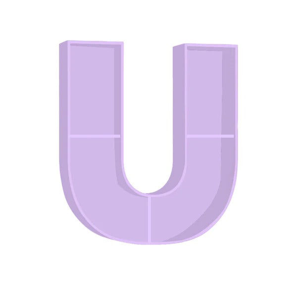 ALPHABET SHELF LETTER U